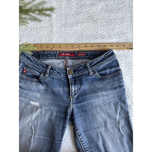 Miss Sixty 60 Vintage Y2K Blue Denim Extra Low Rise Flare Jeans Size 30 - Picture 4 of 9
